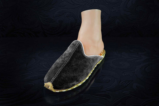 Charook Pantoffel Rau Schwarz – 1